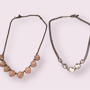 Bundle of two beautiful little rhinestone necklaces